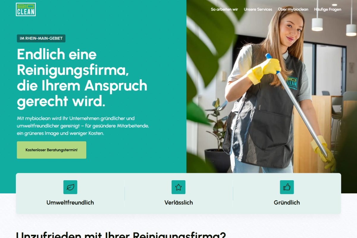 Homepage of mybioclean
