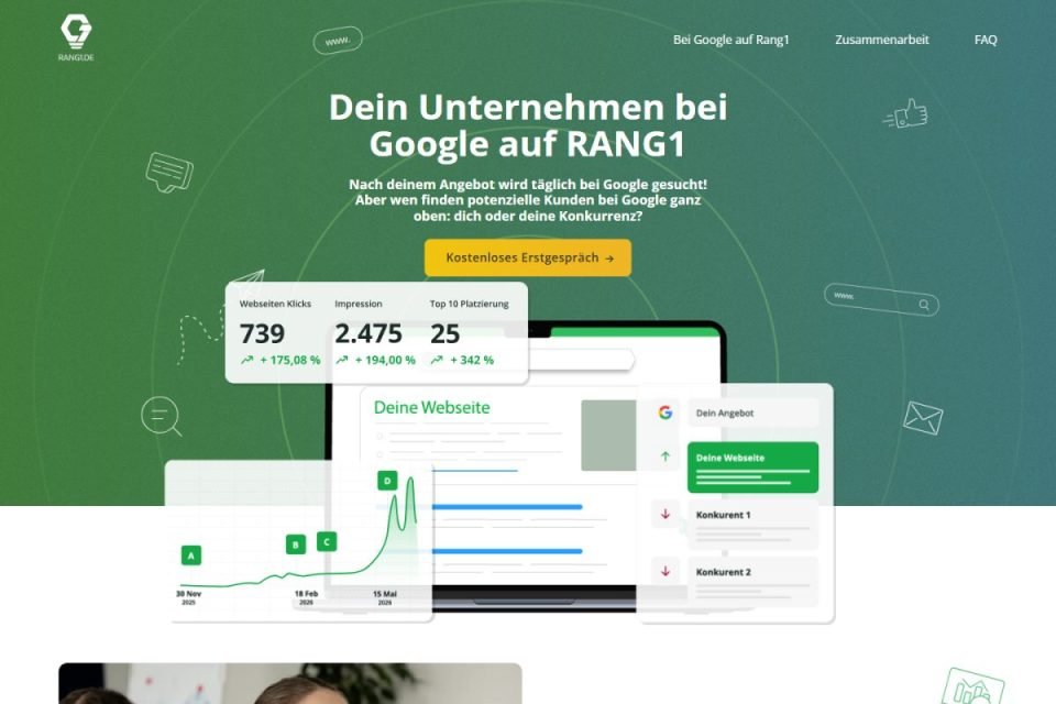 Screenshot of the Rang1 website