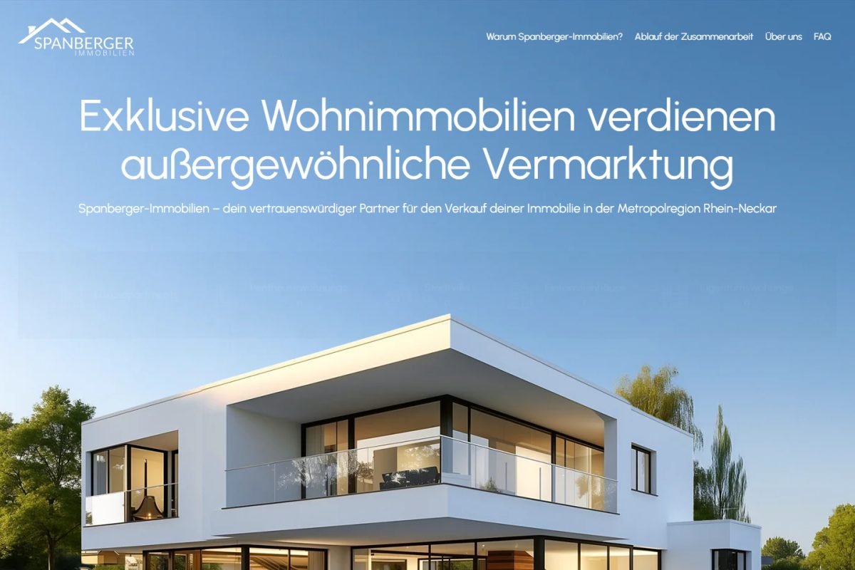 Homepage of Spanberger Immobilien